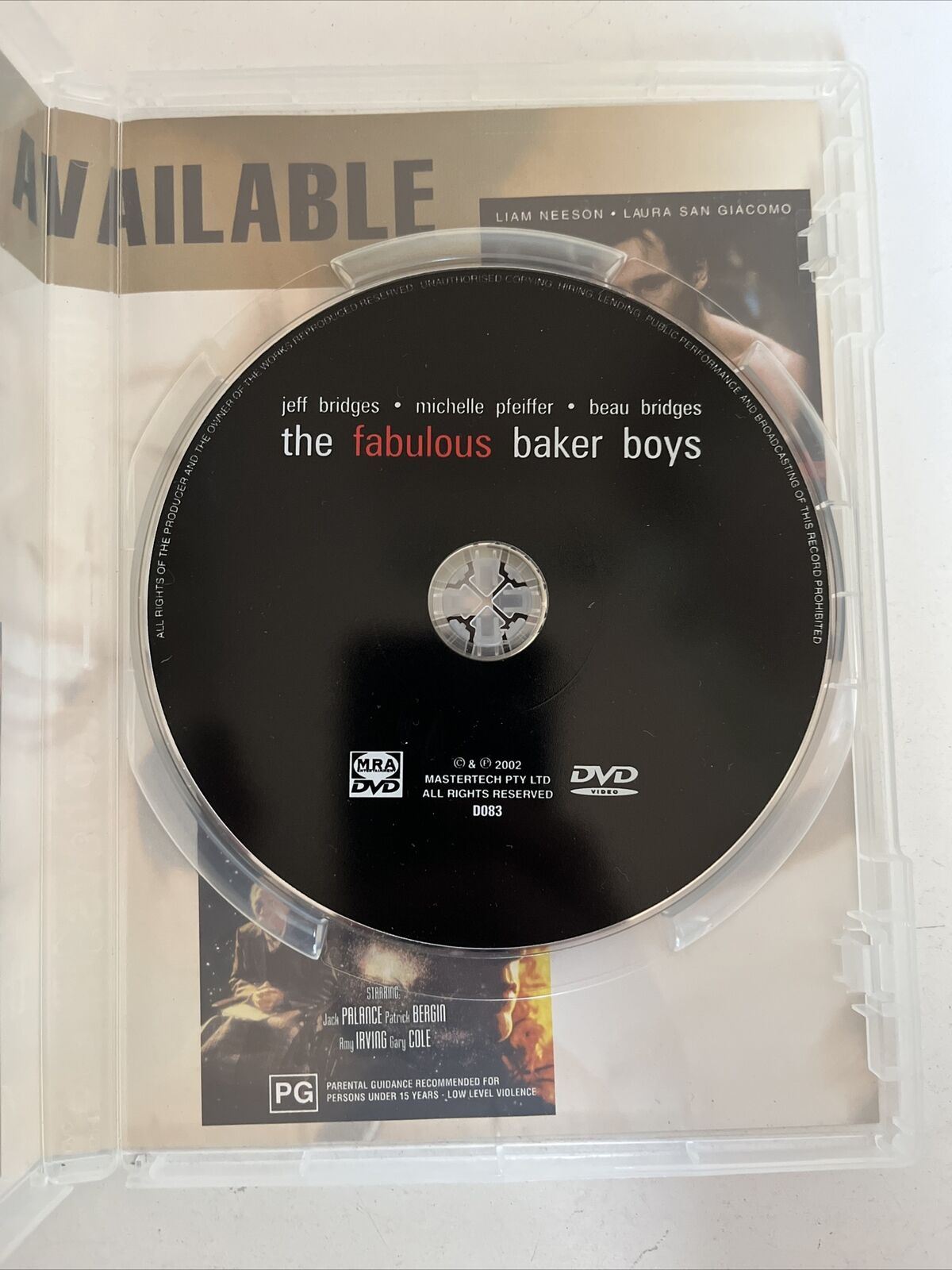 The Fabulous Baker Boys (DVD, 1989) Jeff Bridges, Michelle Pfeiffer. Region 4