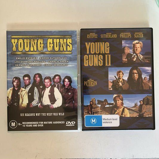 Young Guns 1 & 2 (DVD) Emilio Estevez, Kiefer Sutherland, Christian Slater