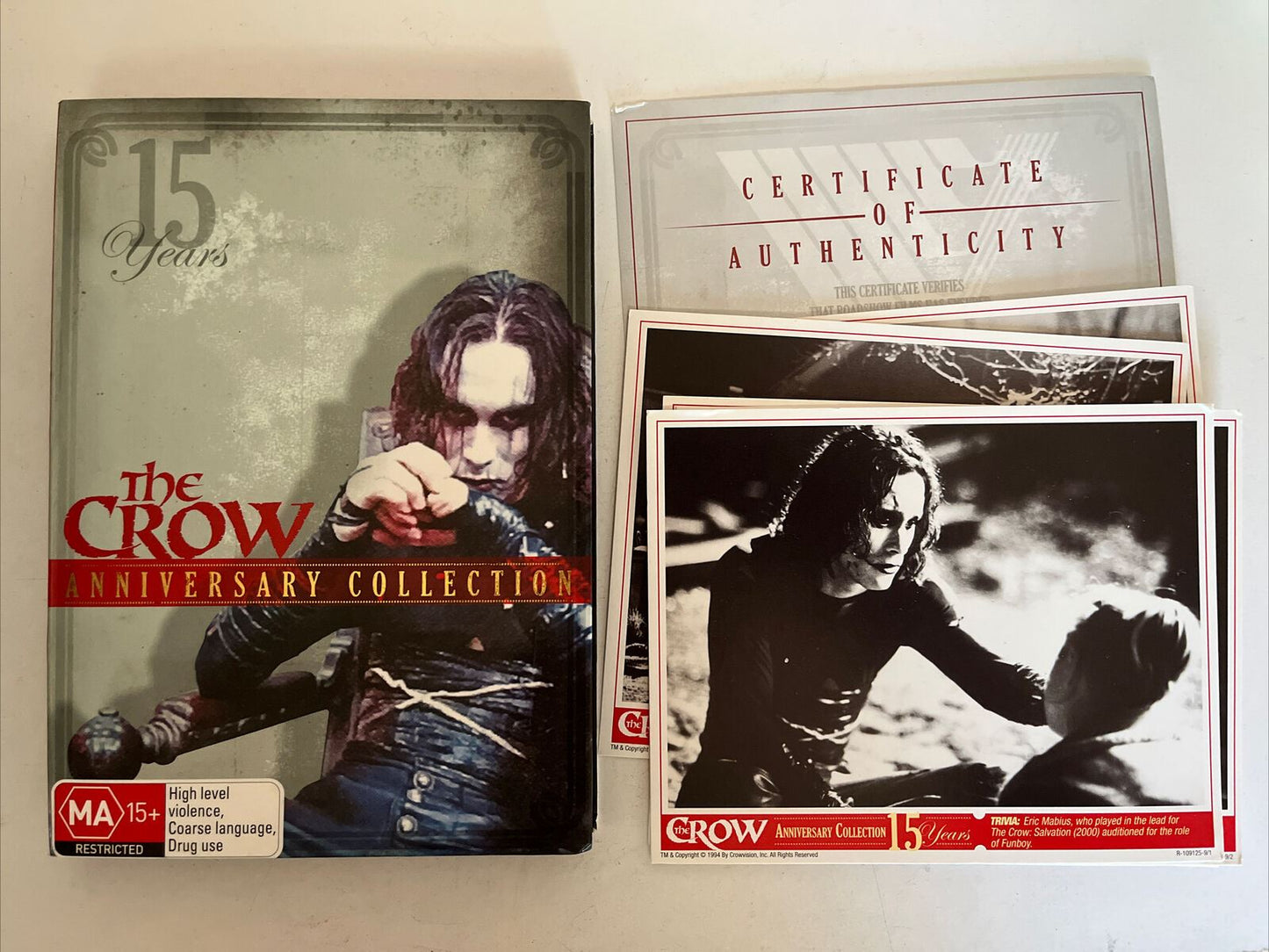 The Crow - Anniversary Collection (DVD, 1994) Brandon Lee. Region 4