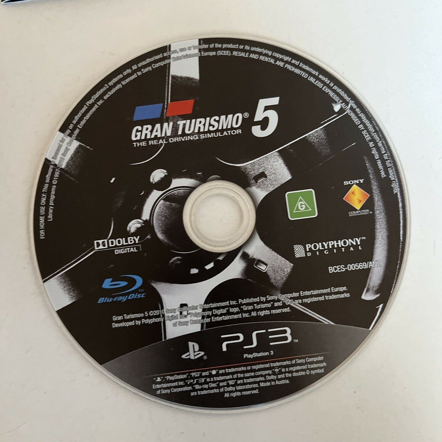 Gran Turismo 5 - PlayStation 3 PS3 Game with Manual