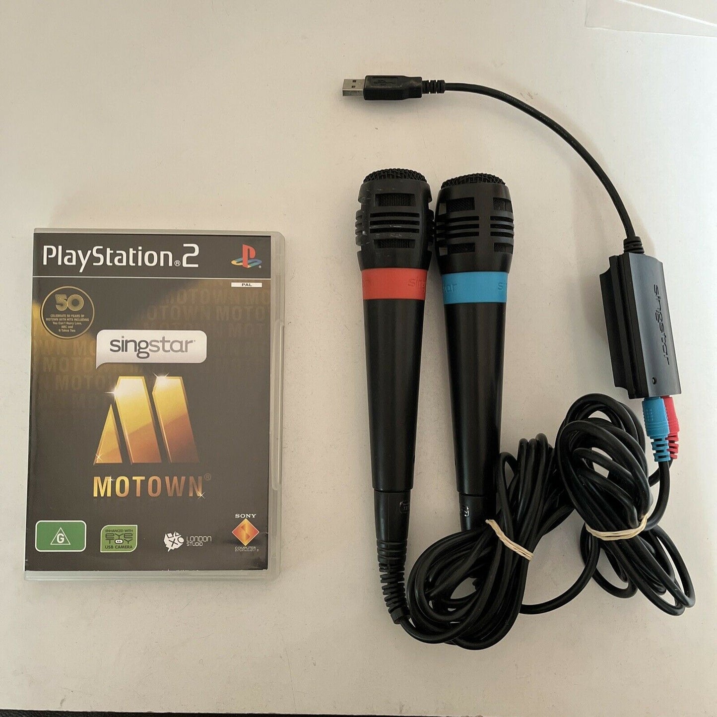 Singstar Motown Bundle - Sony PlayStation 2 PS2 with 2 Microphones