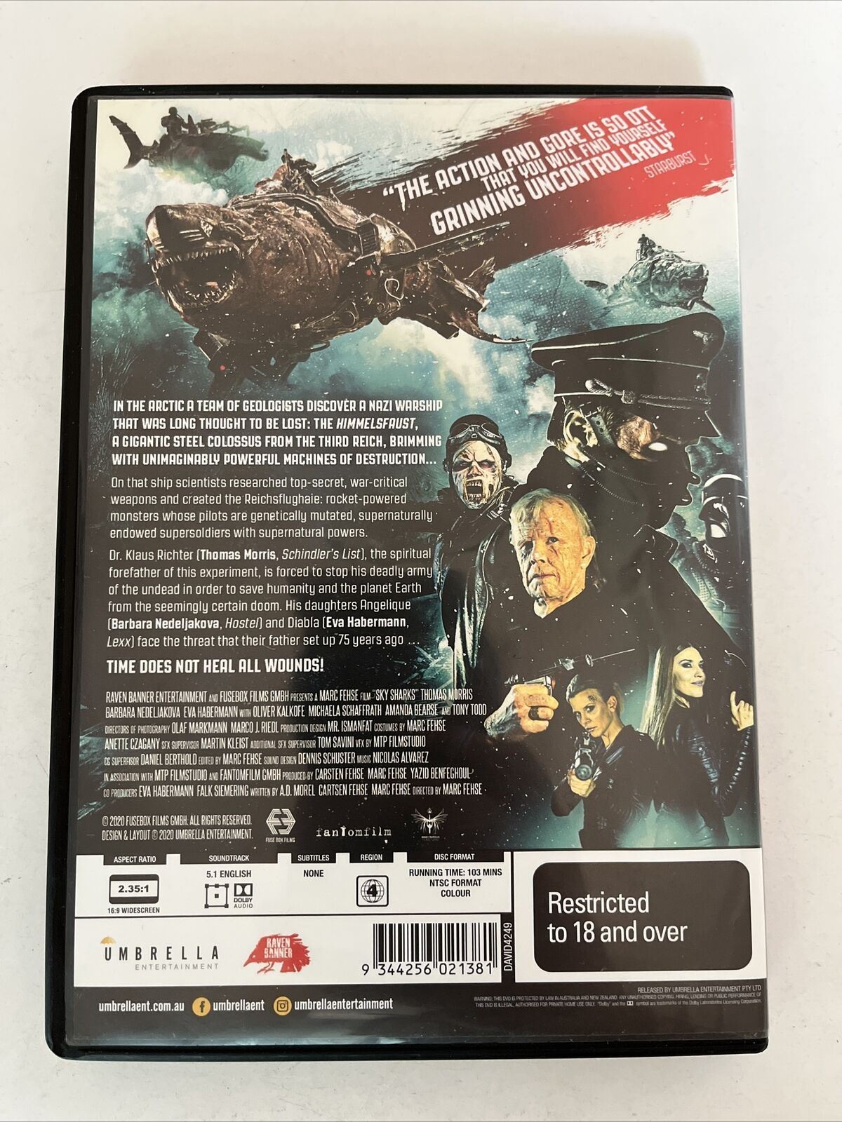 Sky Sharks (DVD, 2020) Thomas Morris, Eva Habermann. Comedy Horror. Region 4