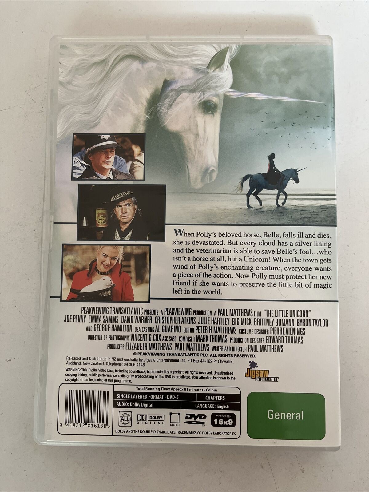 The Little Unicorn (DVD, 2001) Brittney Bomann, Byron Taylor. Region 4