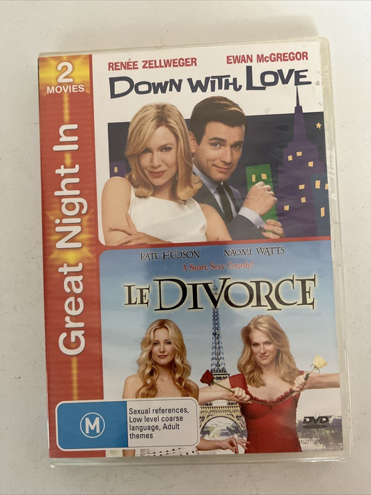 *New Sealed* Down With Love  / Le Divorce (DVD) Kate Hudson, Ewan McGregor. Reg4