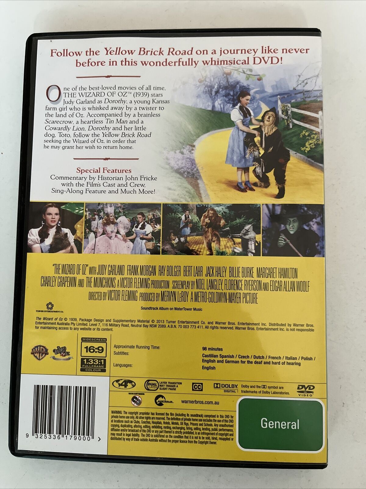 The Wizard Of Oz (DVD, 1939, 2-Disc Set) Judy Garland, Frank Morgan. Region 4