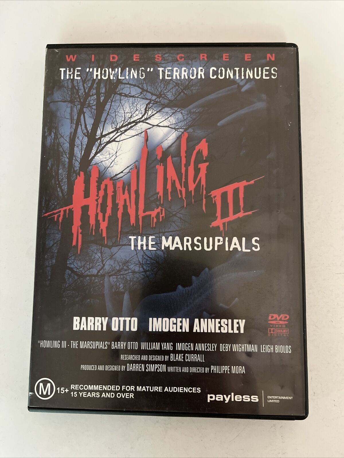 Howling III: The Marsupials (DVD 1987) Barry Otto, Imogen Annesley. Region 4