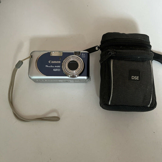 Canon Powershot A430 – 4.0 Mega Pixel – Silver and Blue Digital Camera