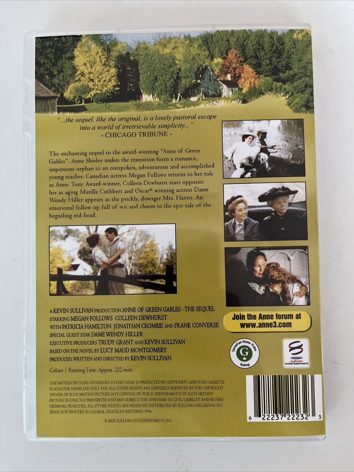 Anne of Green Gables the Sequel (DVD, 1987) Megan Follows. All Regions