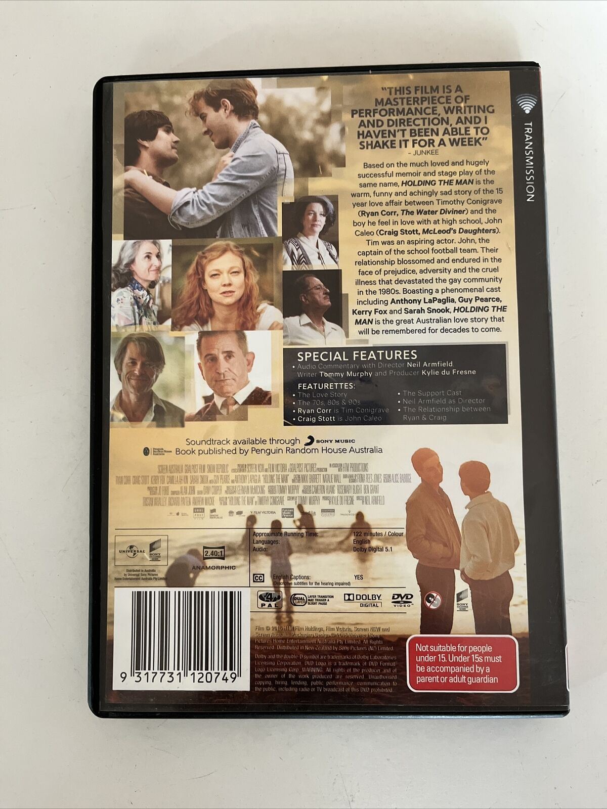 Holding The Man (DVD, 2015) Ryan Corr, Sarah Snook. True Story. Region 4