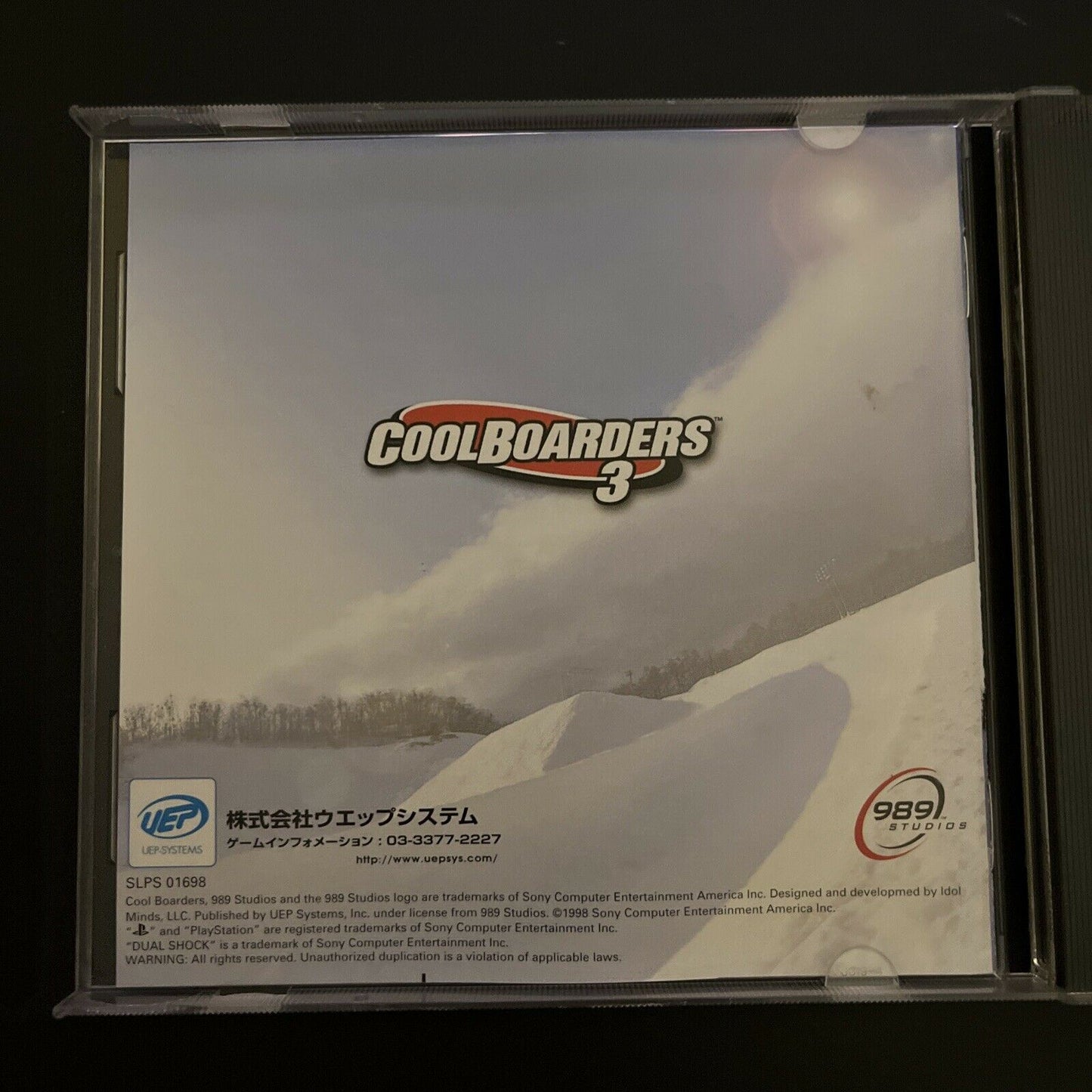 Cool Boarders 3 - PlayStation PS1 NTSC-J Japan Snowboarding Game