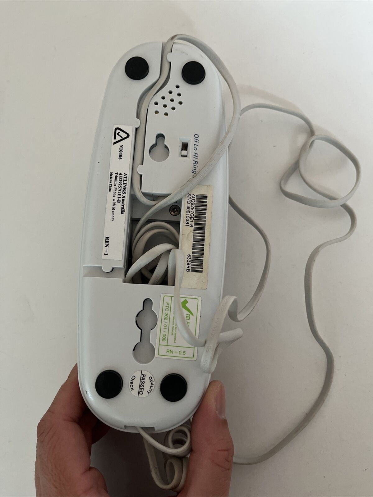 GE Trimline Corded Phone with Memory AU29257GE1-B