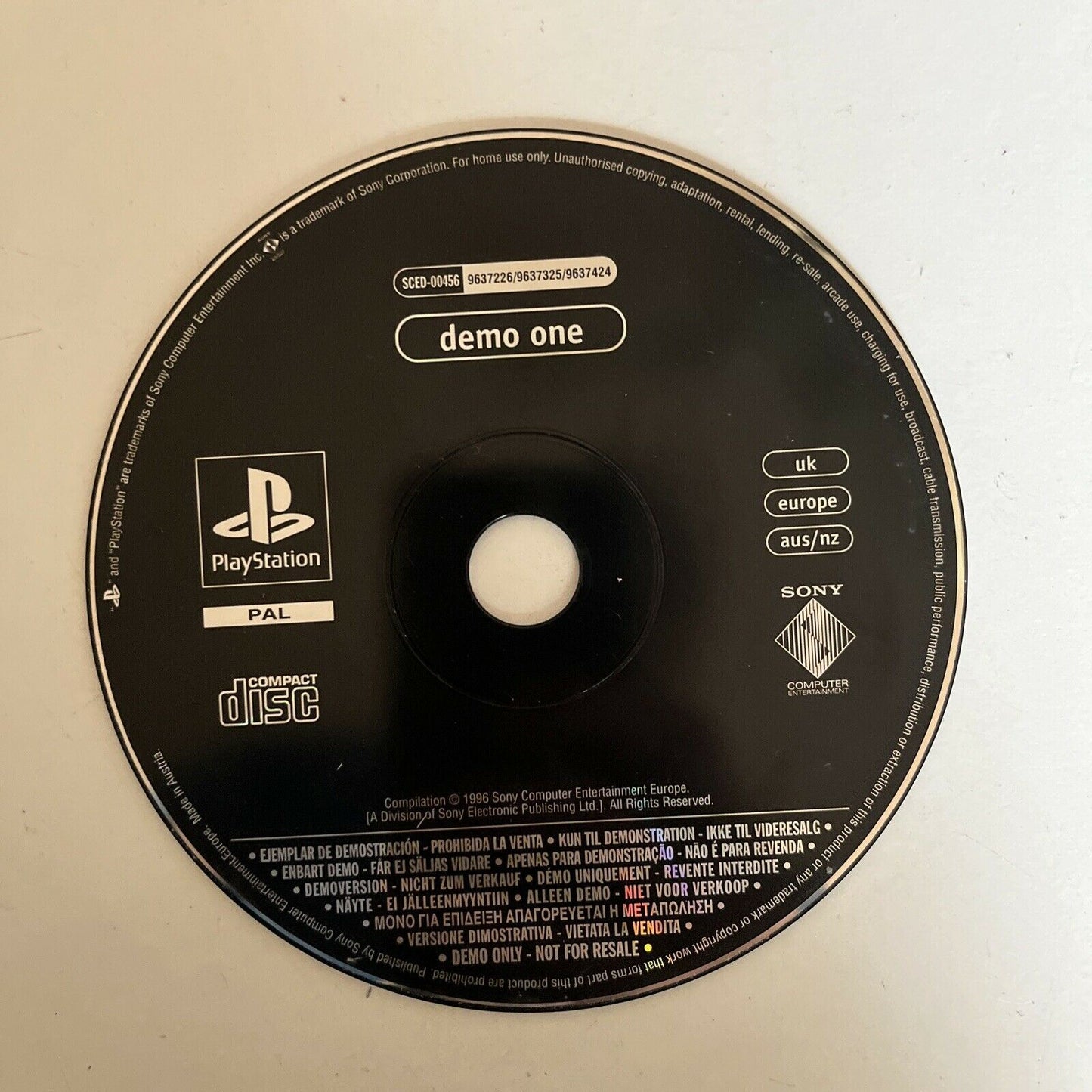 Official Sony Playstation 1 & 2 PAL Launch Demo Disc