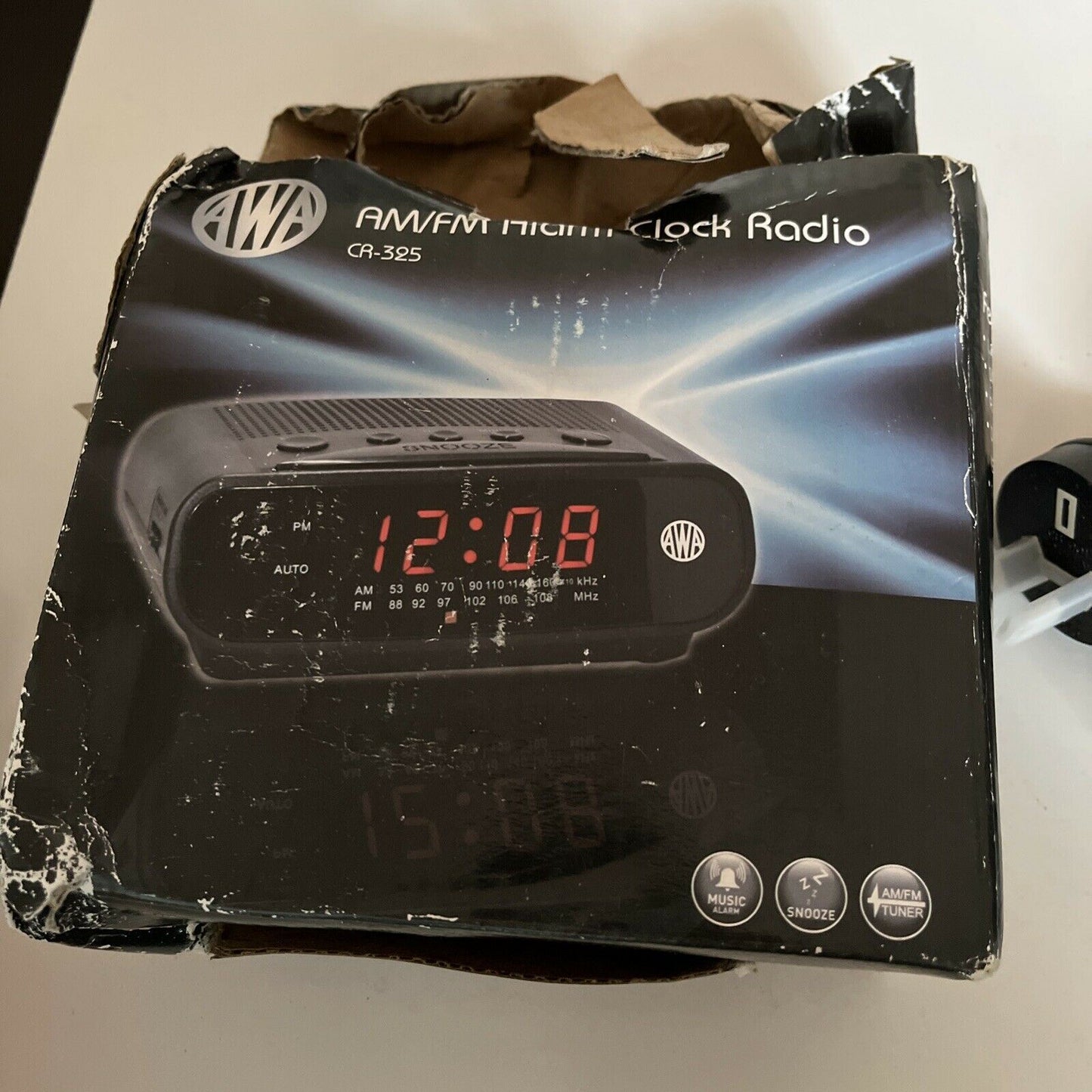 AWA AM/FM Alarm Clock Radio CR-325