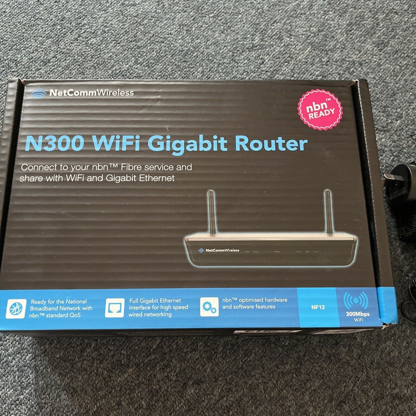 Netcomm Wireless NF12 N300 Wifi Gigabit Router NBN Ready