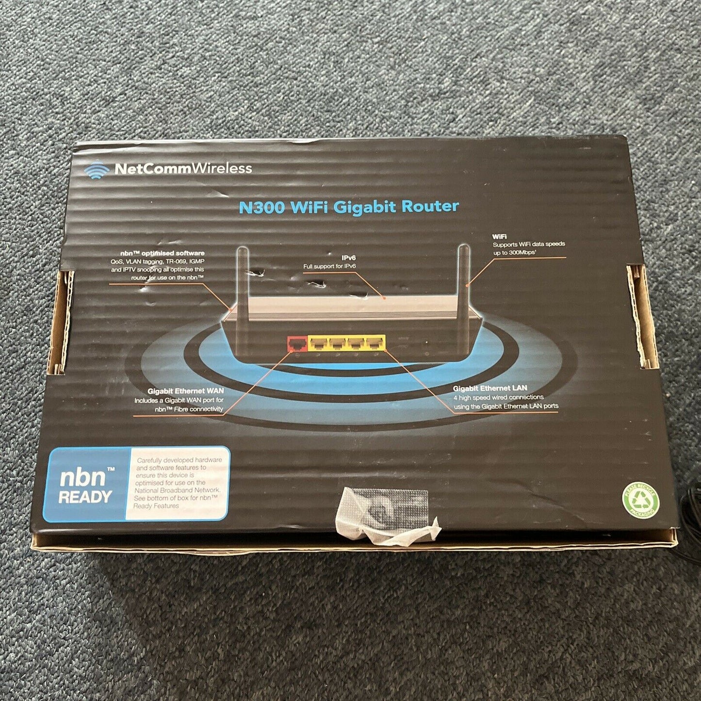 Netcomm Wireless NF12 N300 Wifi Gigabit Router NBN Ready