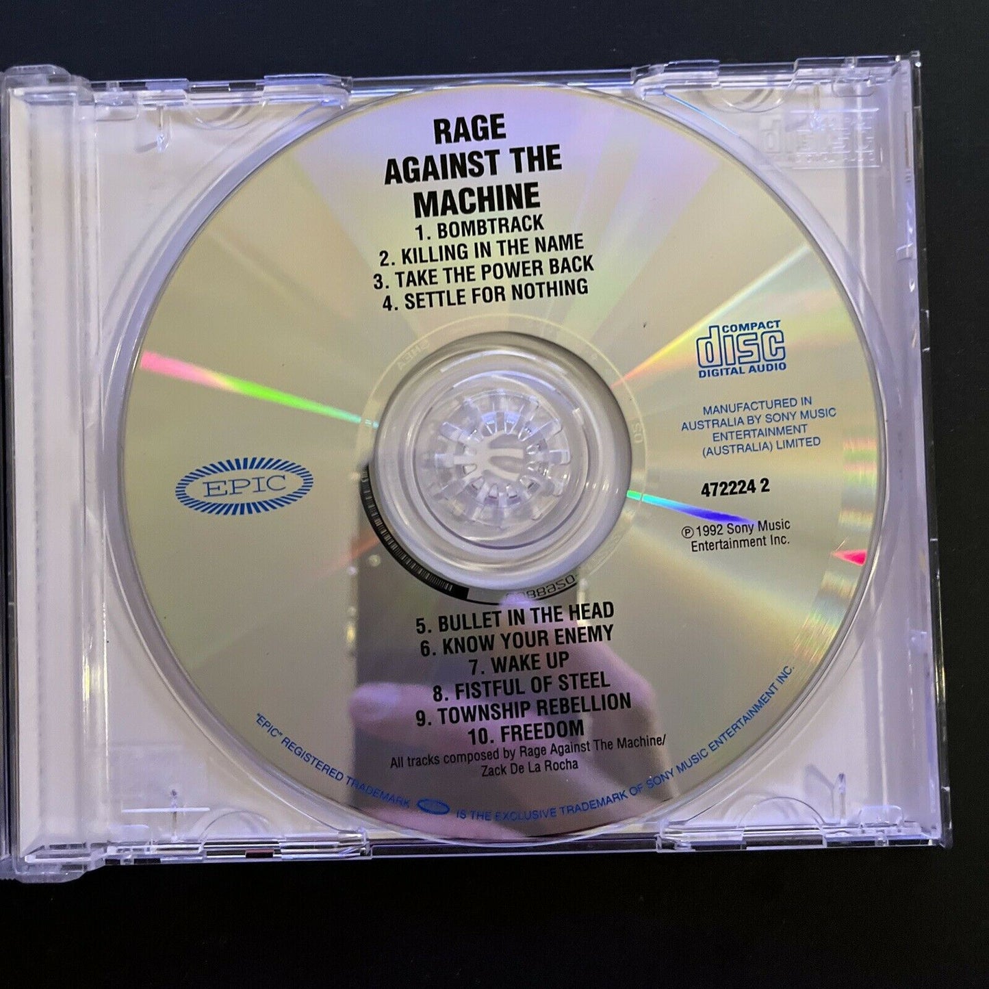 Rage Against The Machine ‎– Rage Against The Machine CD 1992 Album