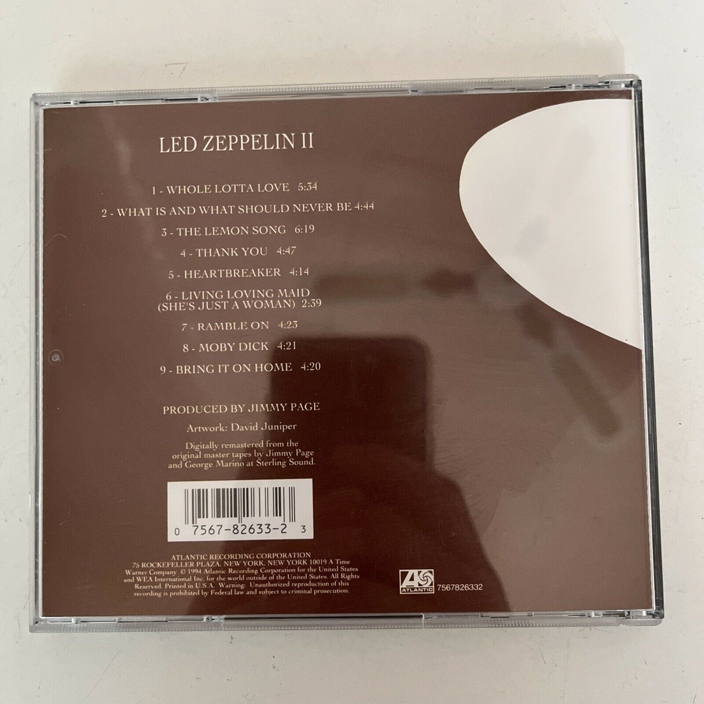 Led Zeppelin – Led Zeppelin II (CD, 1969) Remastered Album