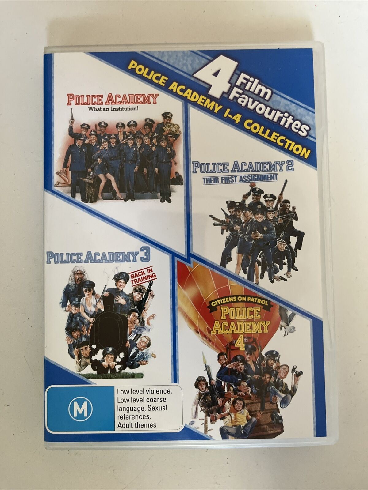 Police Academy 1,2,3,4 Collection (DVD) Steve Guttenberg, Sharon Stone. Region 4