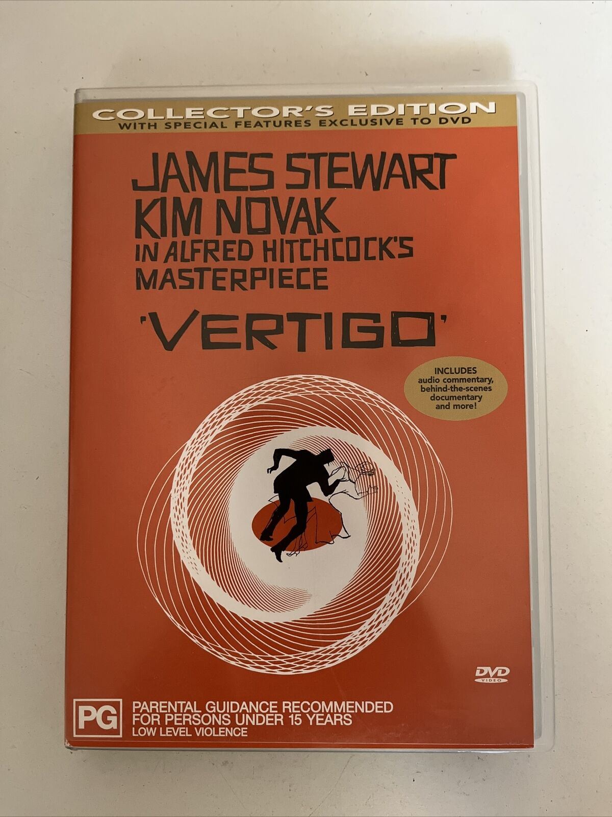 Vertigo (DVD, 1958) James Stewart, Kim Novak. Alfred Hitchcock Film. Region 4