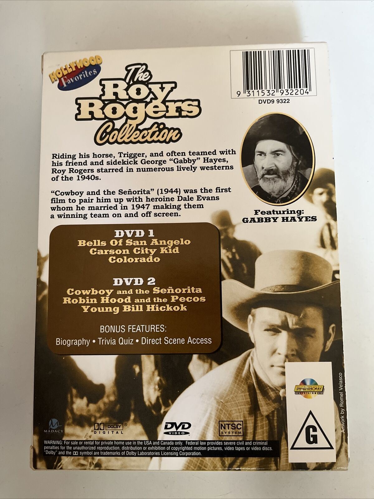 The Roy Rogers Collection (DVD, 2-Disc Box Set) 6 Movies. Region Free