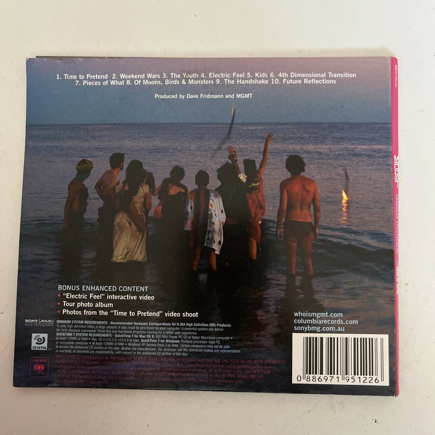 MGMT – Oracular Spectacular (CD, 2008, Columbia, Enhanced CD)