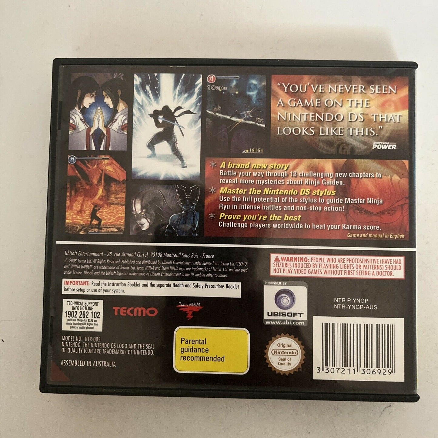 Ninja Gaiden: Dragon Sword - Nintendo DS Complete with Manual