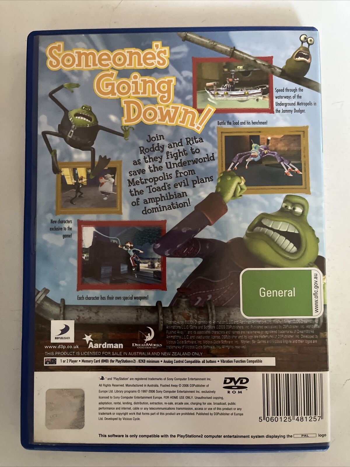 Flushed Away - PlayStation PS2 PAL Action Adventure Game with Manual