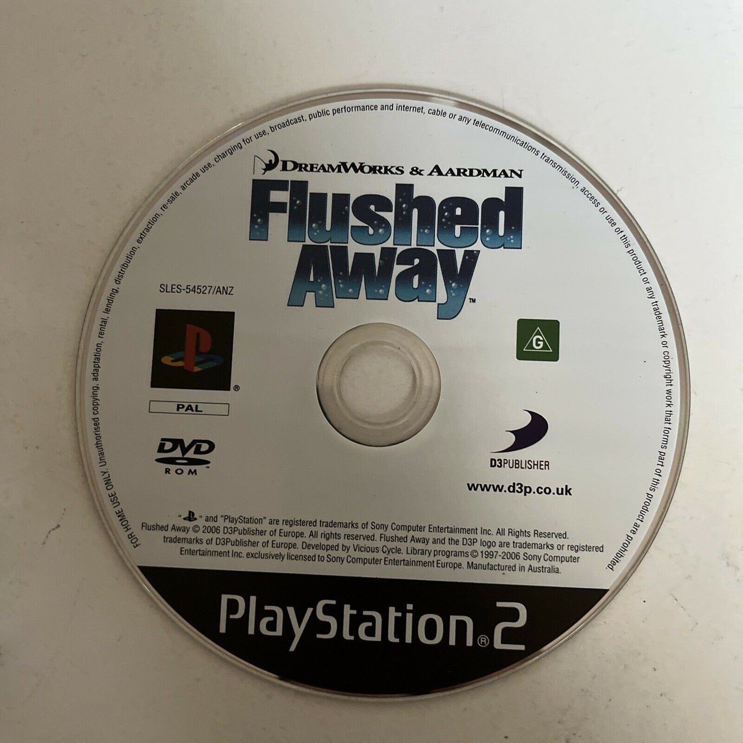 Flushed Away - PlayStation PS2 PAL Action Adventure Game with Manual