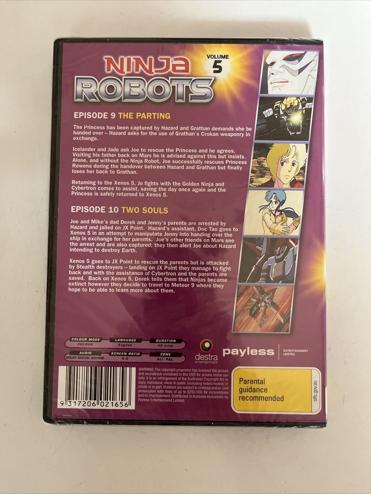 *New Sealed* Ninja Robots - Volume 5 (DVD, 1985) Rare Animation. All Regions