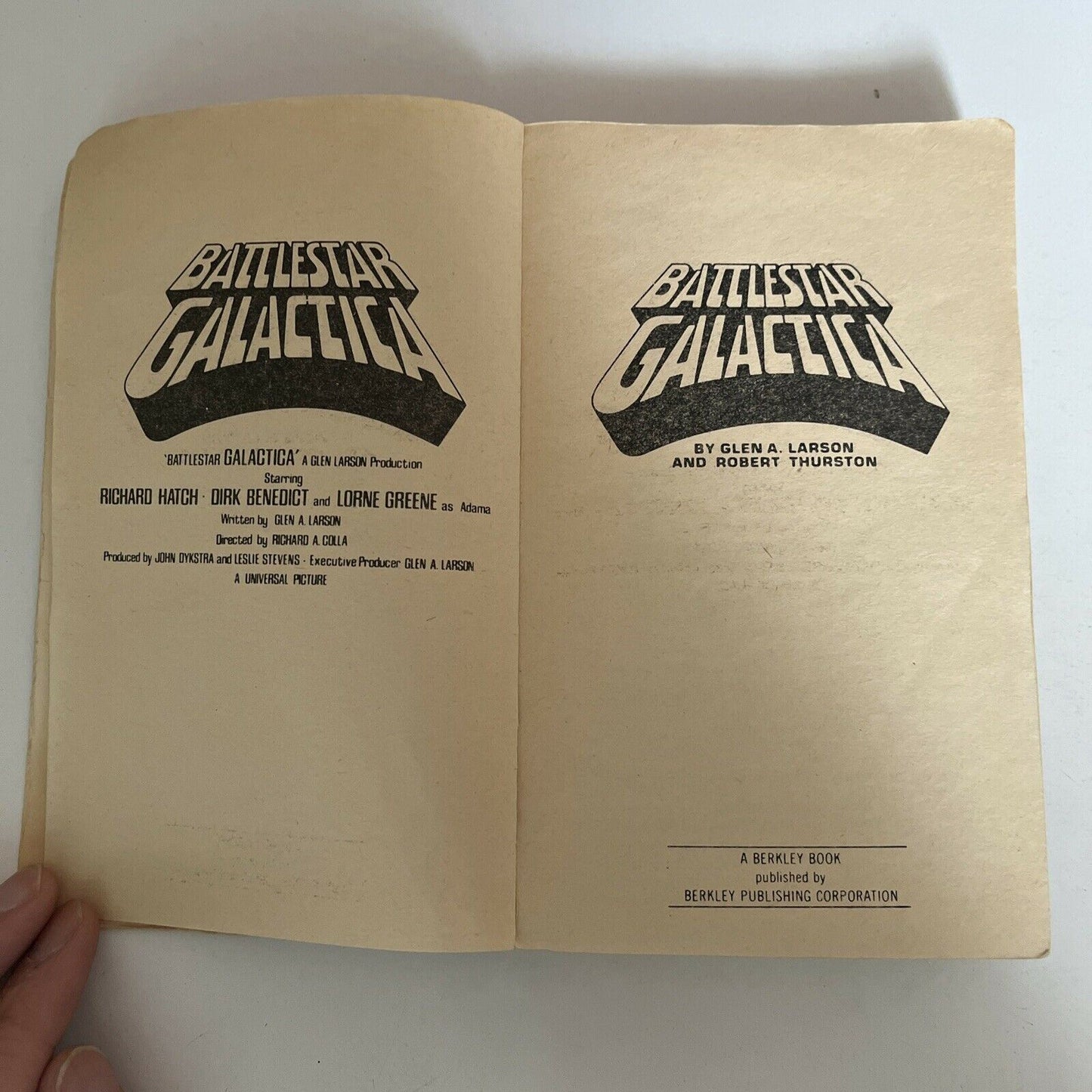 Battlestar Galactica 1978 Book by Glen A Larson & Robert Thurston