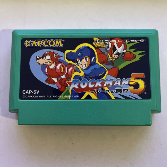 Rockman 5 (Megaman 5) - Nintendo Famicom NES NTSC-J Japan 1992 CAP-5V