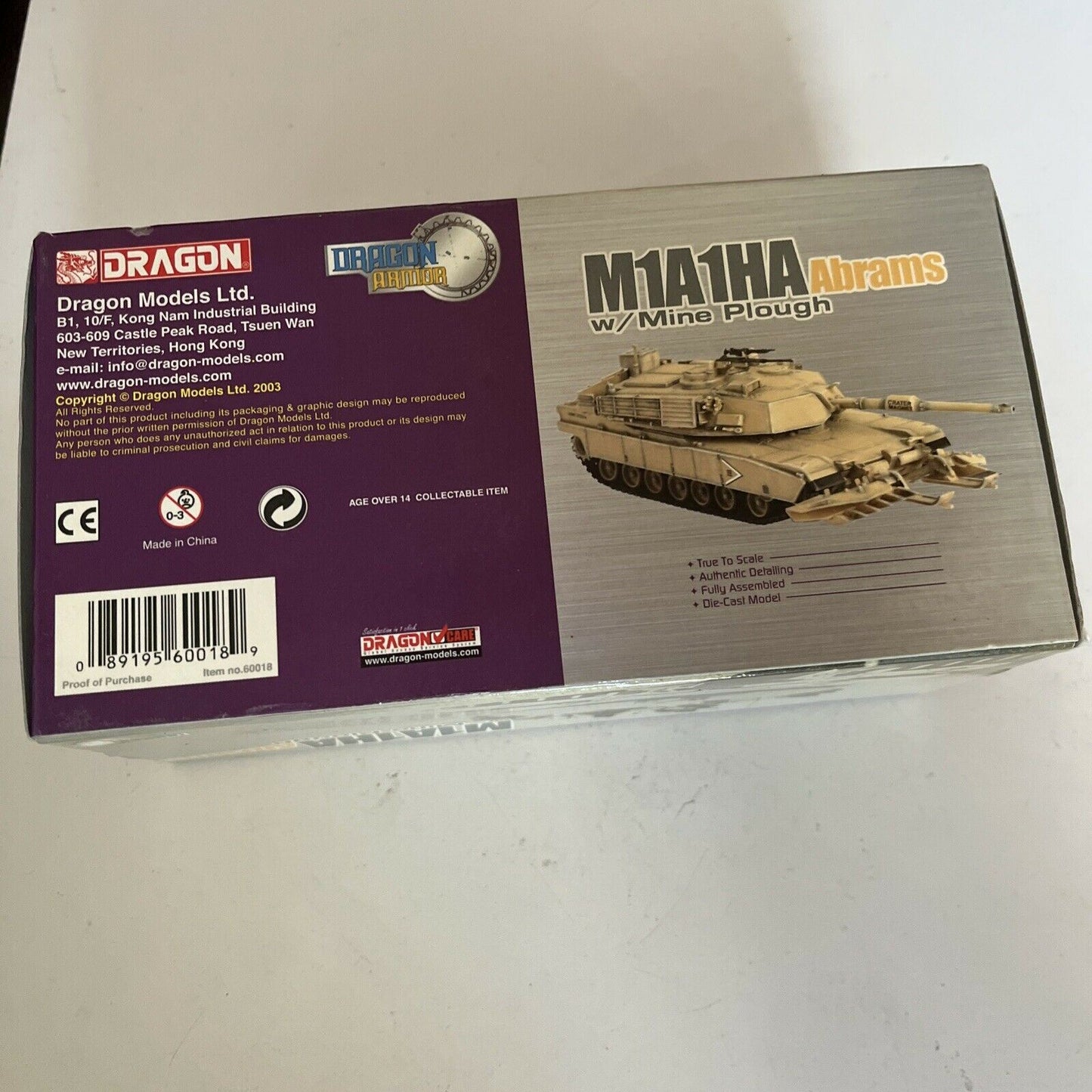 Dragon Armor M1A1HA Abrams Tank with Mine Plough Mojave Desert 1996
