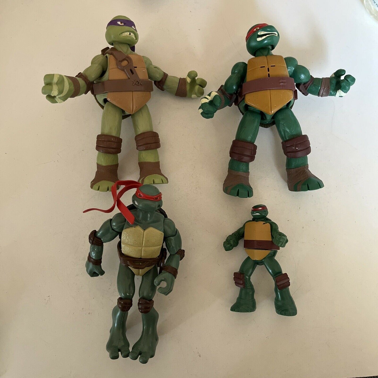 4x Lot Teenage Mutant Ninja Turtles Action Figurine Raphael Donatello Genuine
