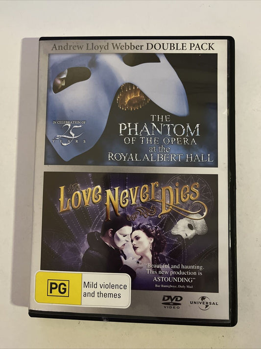 Love Never Dies / Phantom Of The Opera - 25th Anniversary Edition (DVD, 2-Disc)