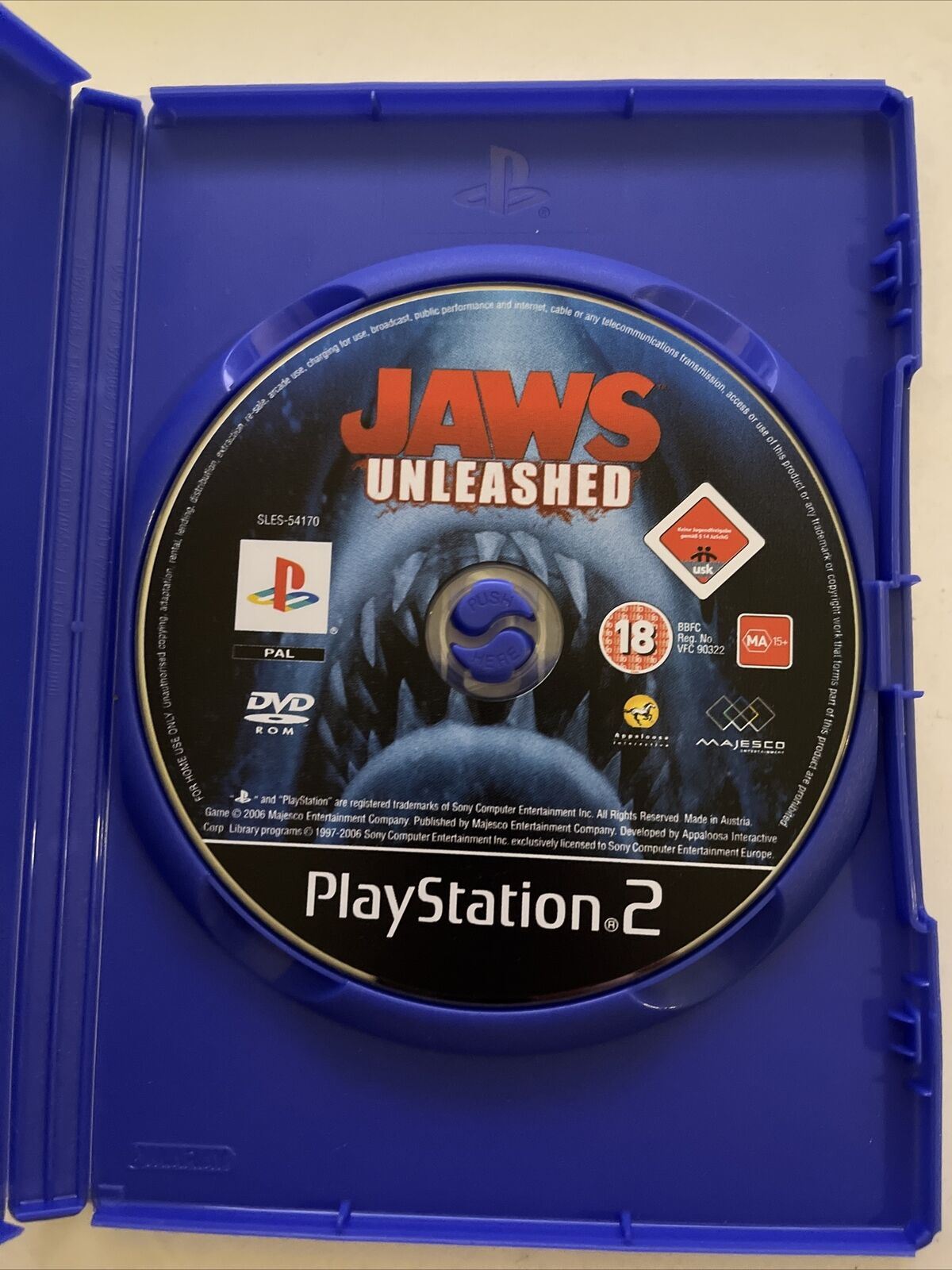 Jaws Unleashed - PlayStation PS2 PAL Game with Manual