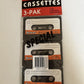 Blank Audio Cassettes 3-Pack C-90 (90 Minutes)