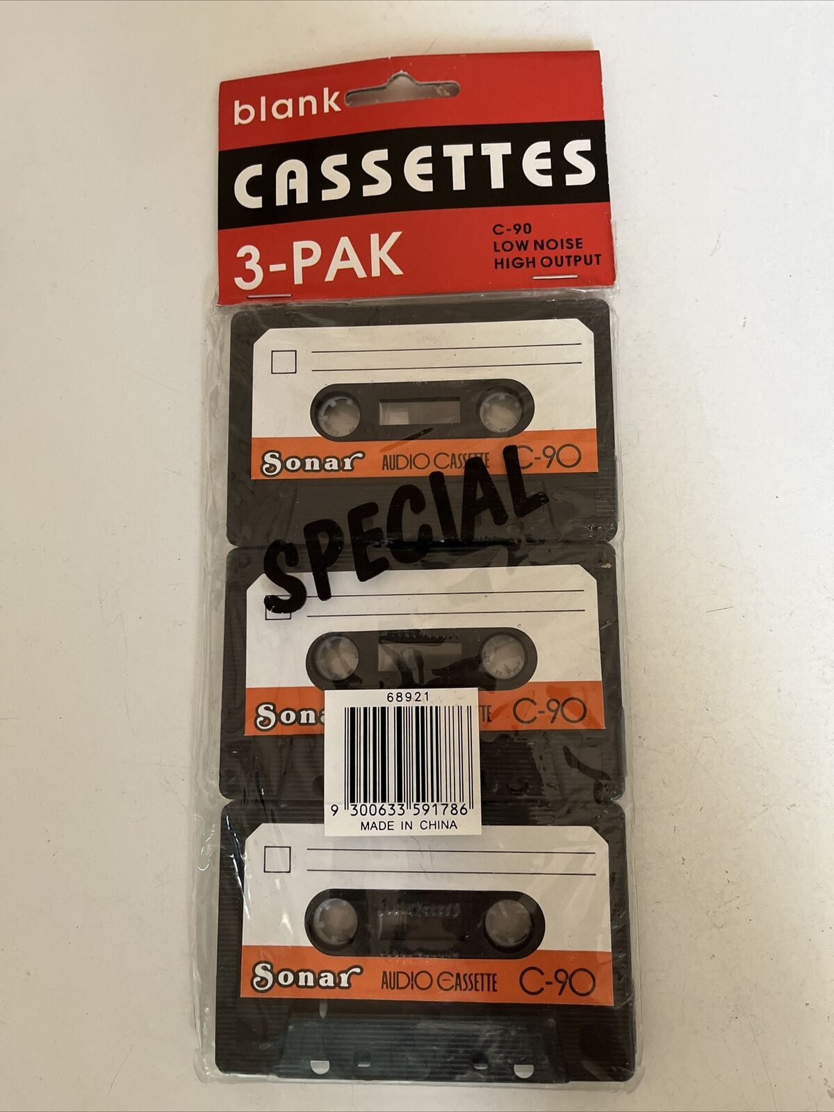 Blank Audio Cassettes 3-Pack C-90 (90 Minutes)