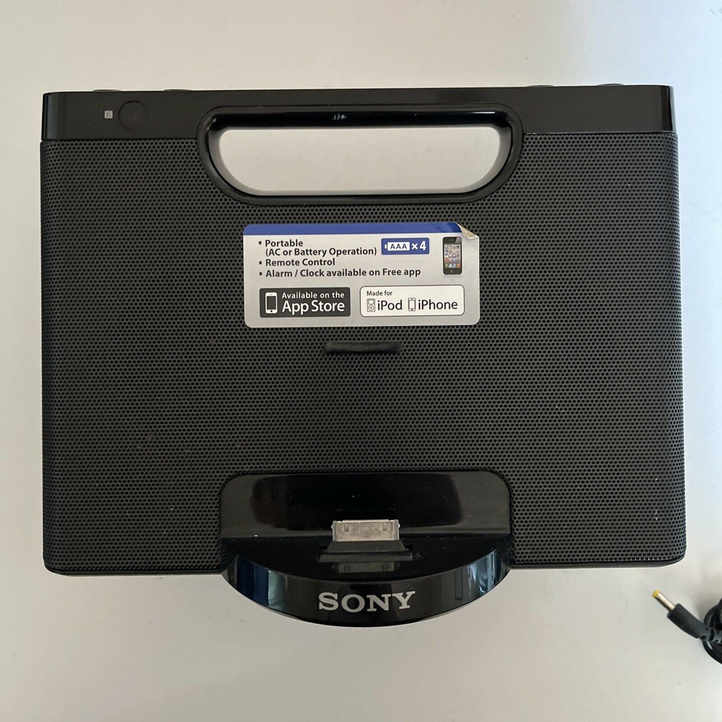 Sony RDP-M7iP 30 pin iPhone iPod Portable Audio Speaker Dock