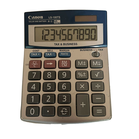 Canon LS-100TS 10 Digit Business & Tax Solar Calculator
