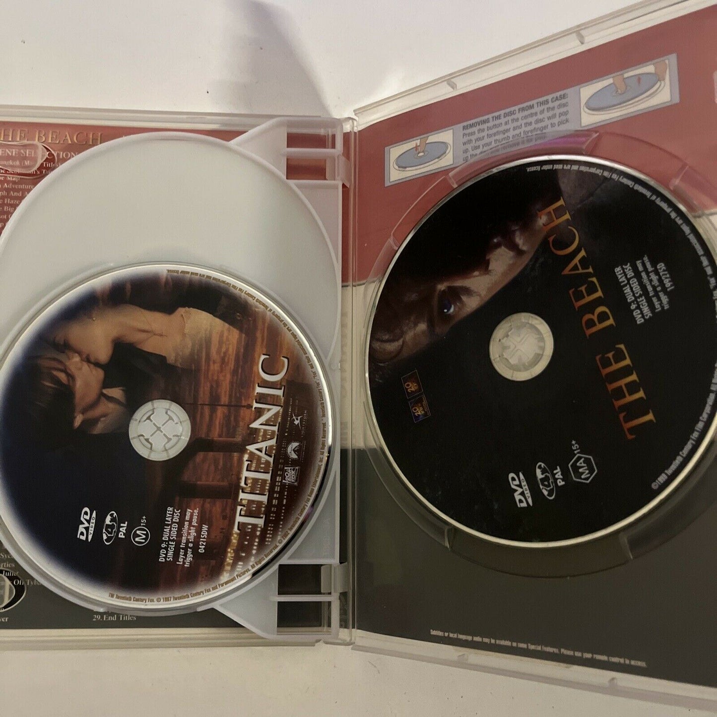 The Beach / Titanic / Romeo & Juliet (DVD) Leonardo DiCaprio. Region 4