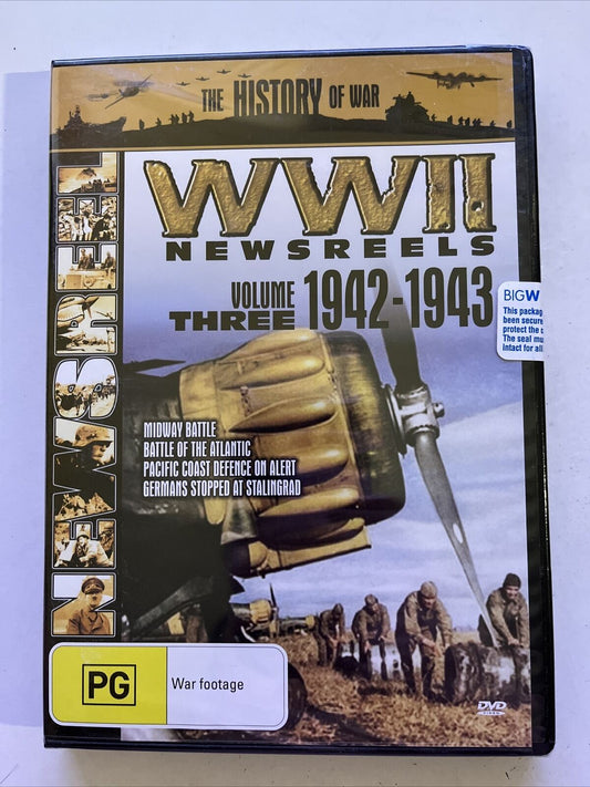 *New Sealed* WWII News Reels 1942 - 1943 Volume 3 DVD The History Of War