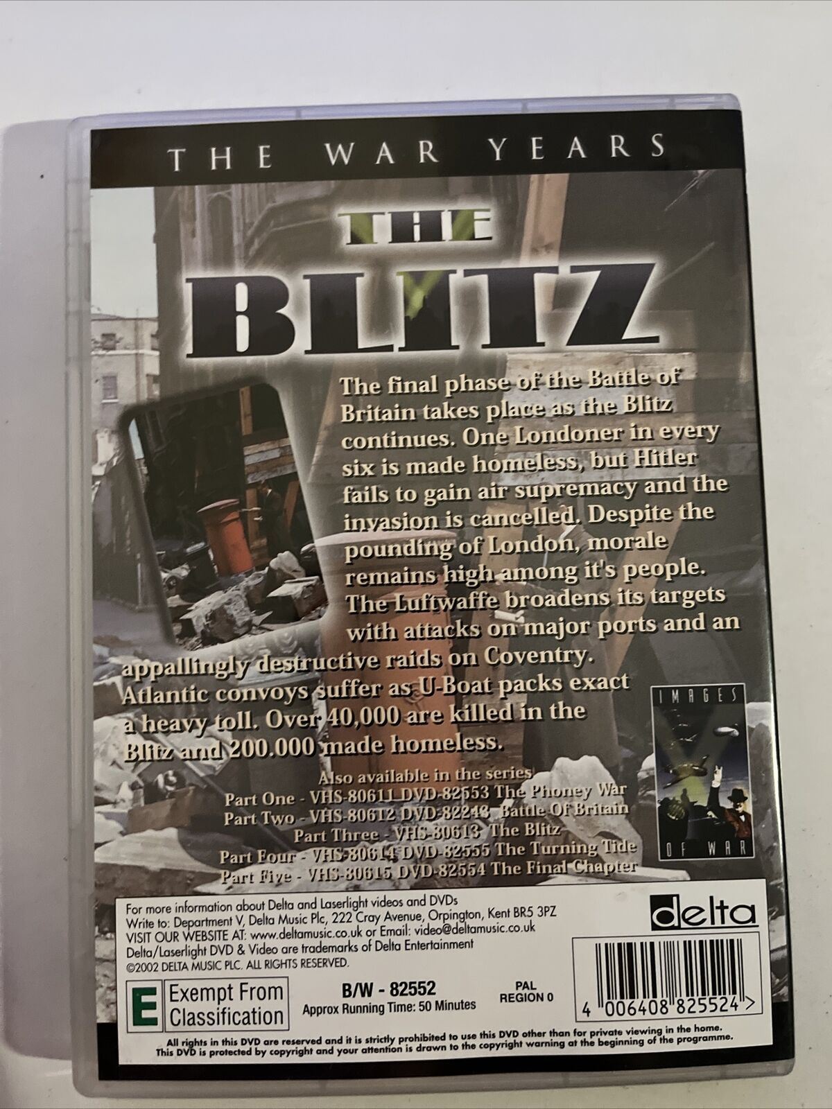 The War Years - The Blitz (DVD) Narrated By Michael Aspel. All Regions