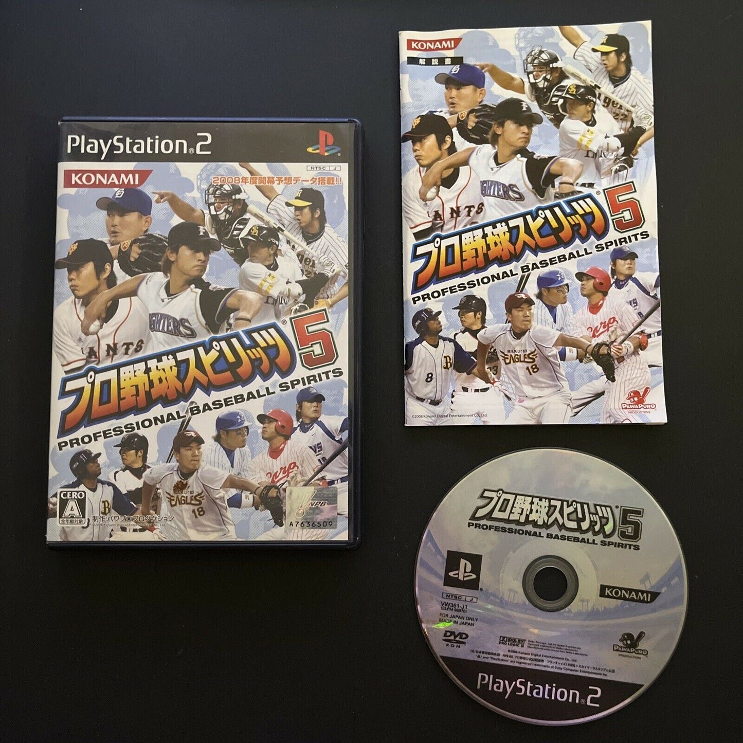 Professional Baseball Spirits 5 - PlayStation PS2 NTSC-J Japan Game with Manual