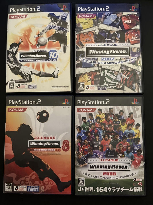 4x Winning Eleven Games 10,11,2007,2008 - PS2 NTSC-J Japan Game w Manual