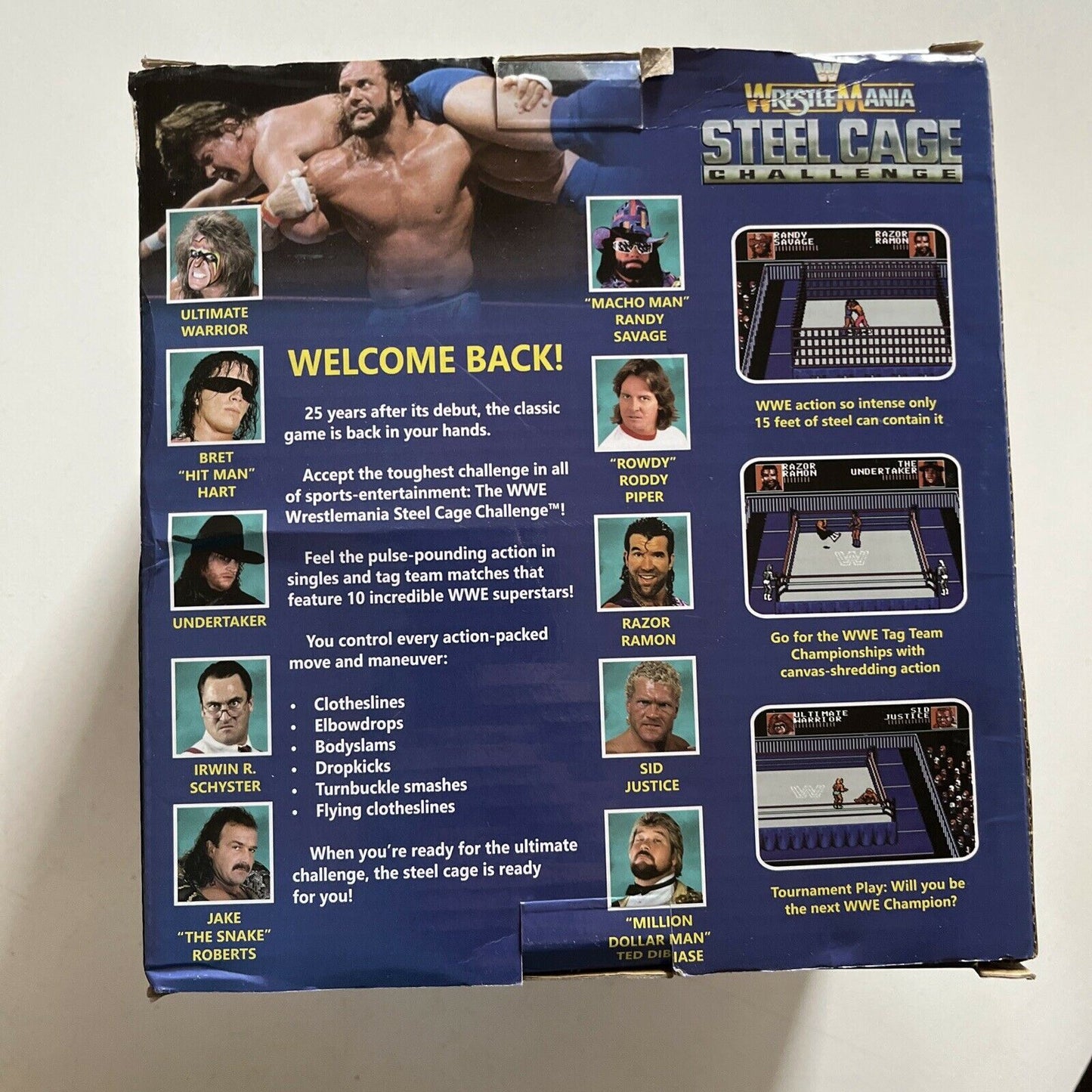 WWE Wrestlemania Steel Cage Challenge Game TV Arcade Plug and Play Mini Console