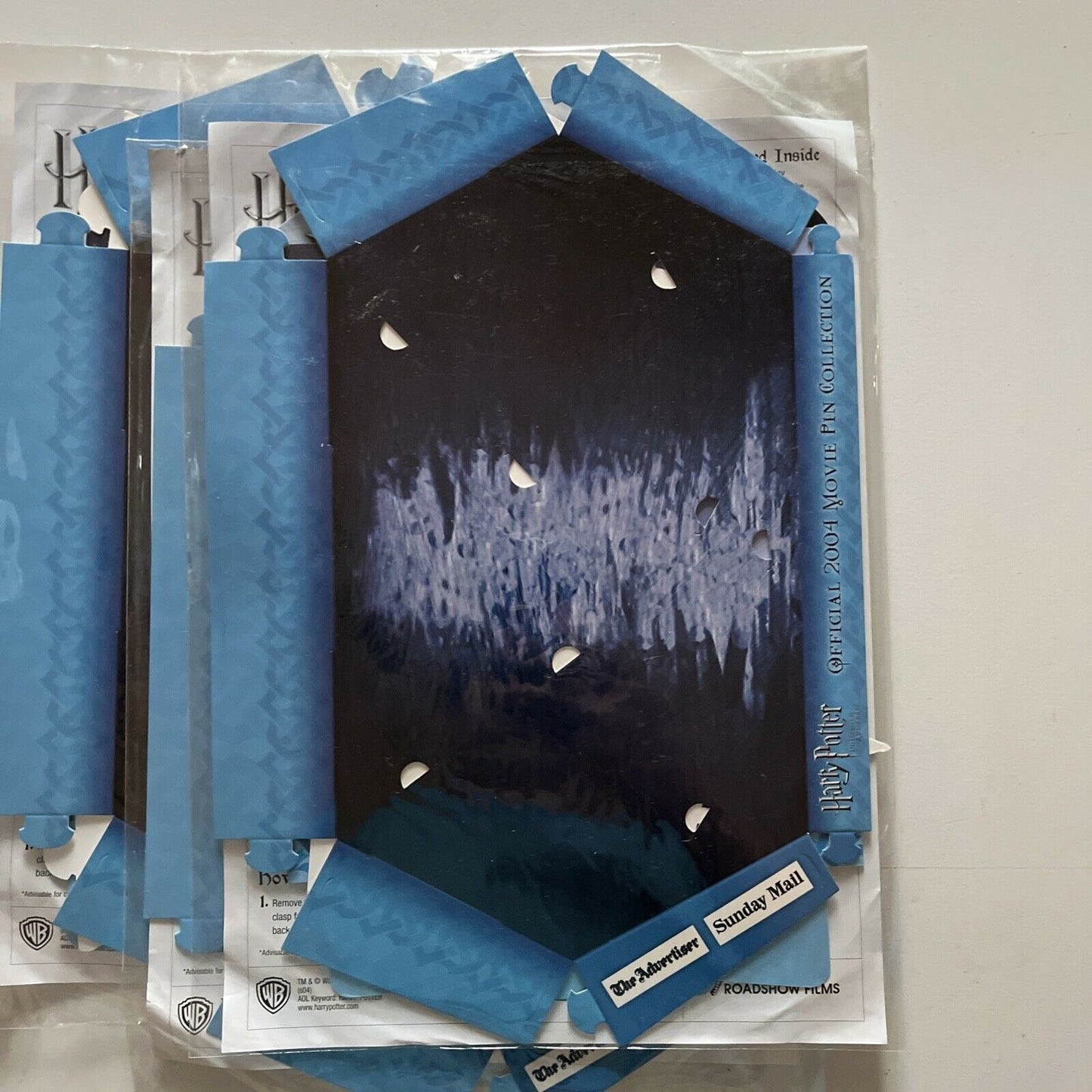 3x Lot Official 2004 Harry Potter Movie Pin Collection Sunday Mail