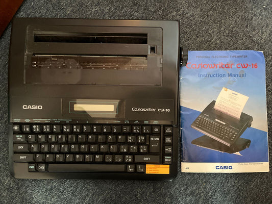 Casio Casiowriter CW-16 Typewriter - For Parts or Repair Doesn't turn on