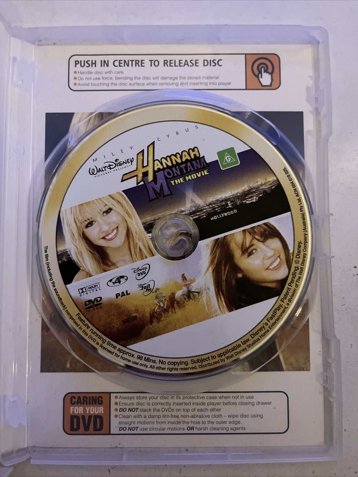 Hannah Montana - The Movie (DVD, 2009) Miley Cyrus, Emily Osment. Region 4