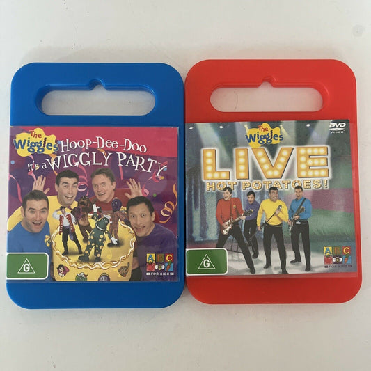 The Wiggles - Hoop-De-Doo It's A Wiggly Party! + Live Hot Potatoes (DVD, 2001)