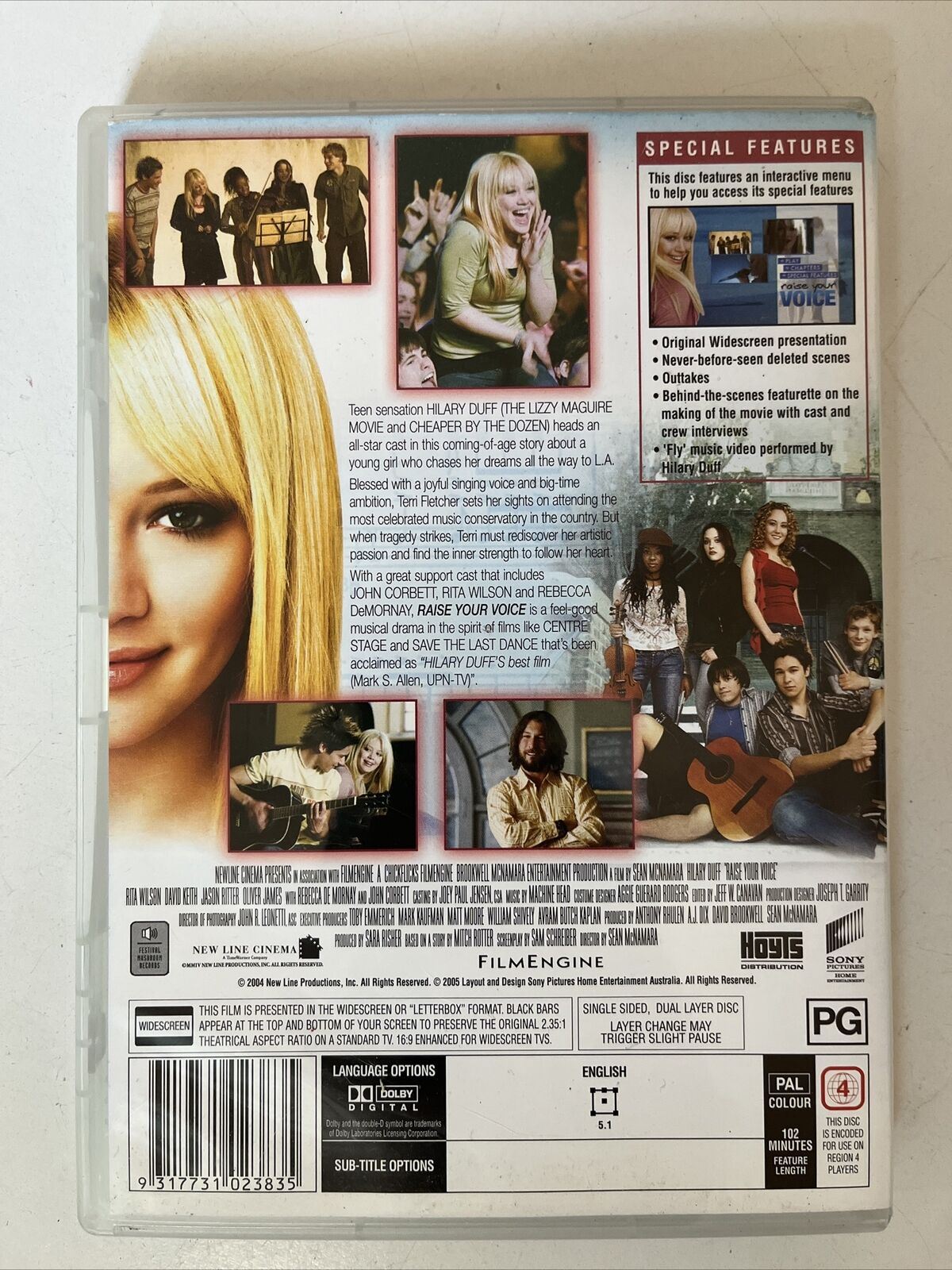 Raise Your Voice (DVD, 2004) Hilary Duff, John Corbett, Rita Wilson. Region 4